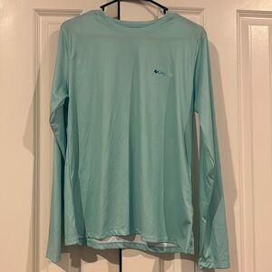 Columbia Long Sleeve PFG Shirt Blue Large